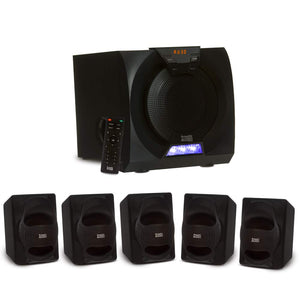 Acoustic Audio AA5230 Home Theater 5.1 - Sistema de Altavoces Bluetooth con Entrada USB y Visualización LED