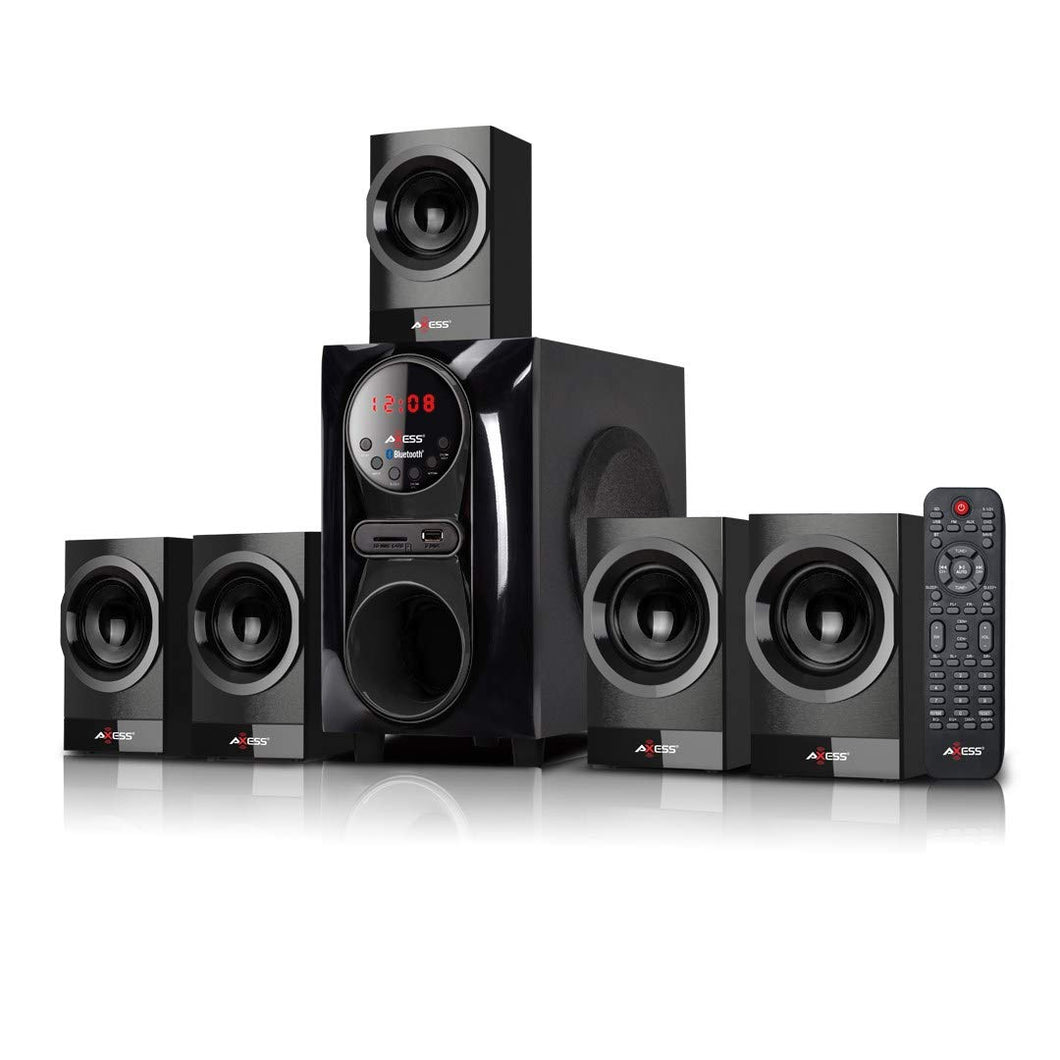 AXESS Mini Sistema de Entretenimiento 5.1 Canales Home Theater Sistema de Altavoces Negro (MSBT3911BK)